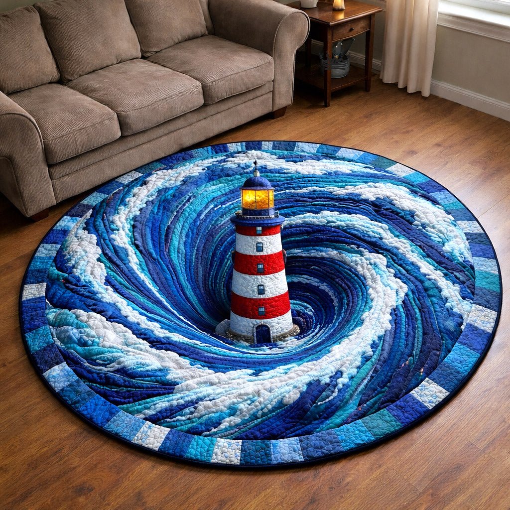 Beacon Glow Round Mat Rug - Nature Design | Serene Home Decor