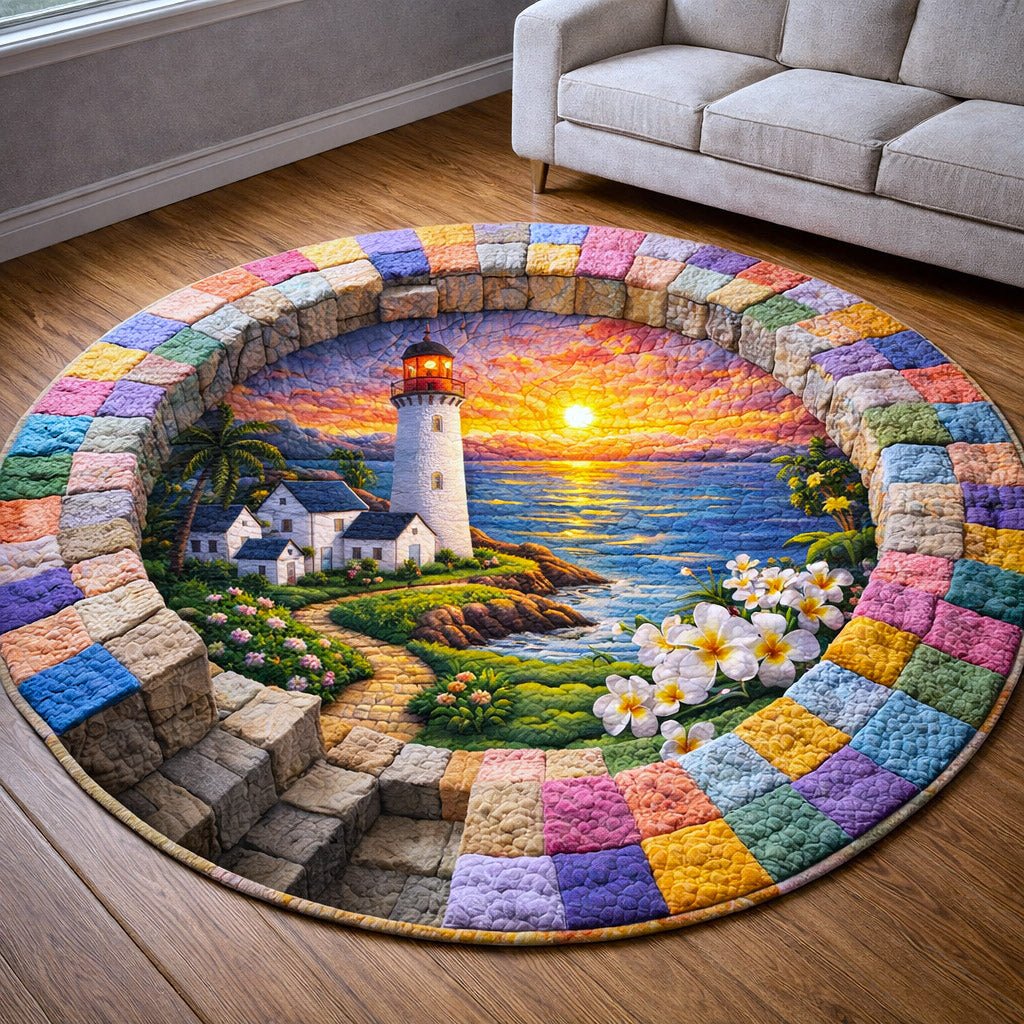 Beacon Glow Round Mat Rug - Nature Design | Serene Home Decor