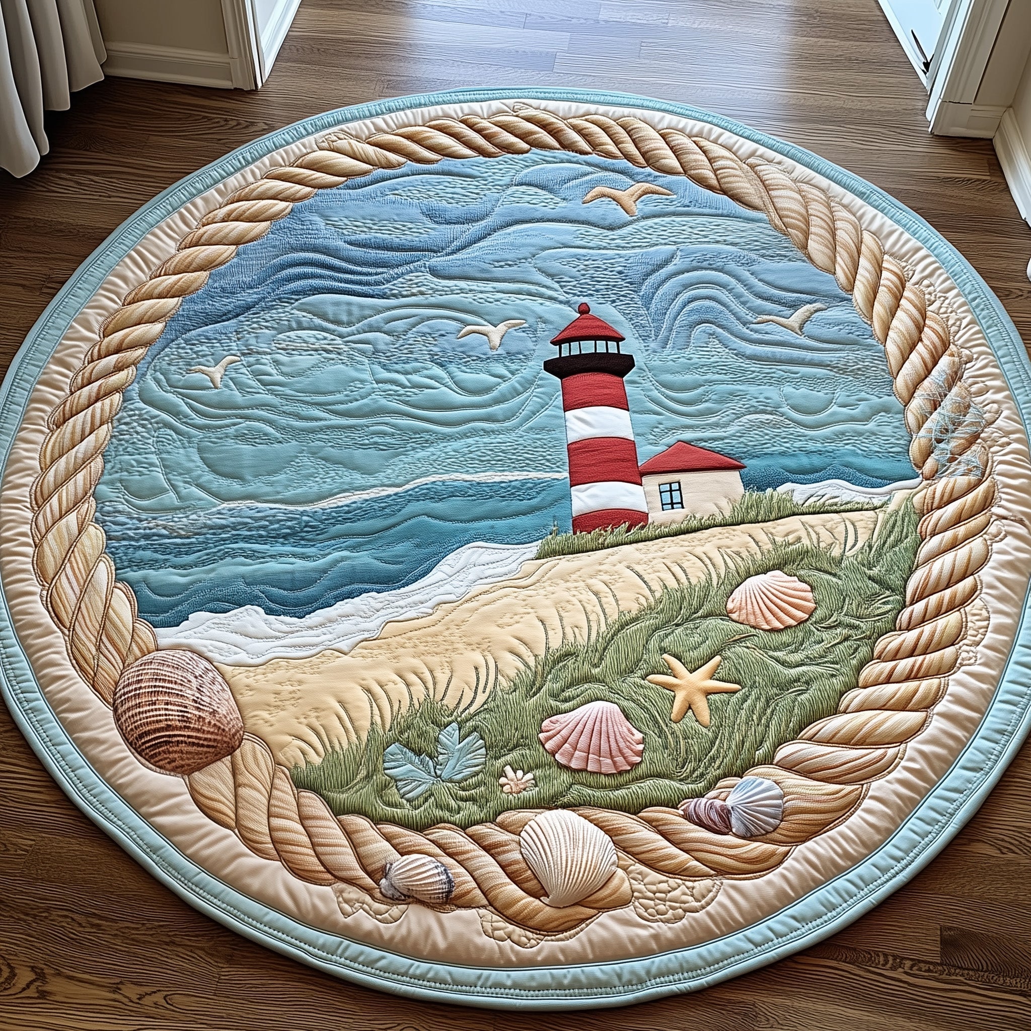 Beacon by the Sea Round Mat Rug