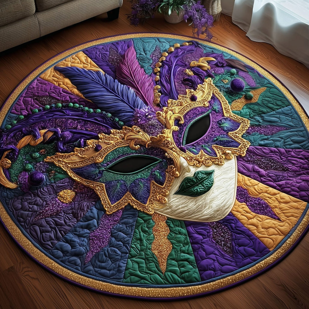 Beaded Revelry Round Mat Rug - Nature Design | Serene Home Decor