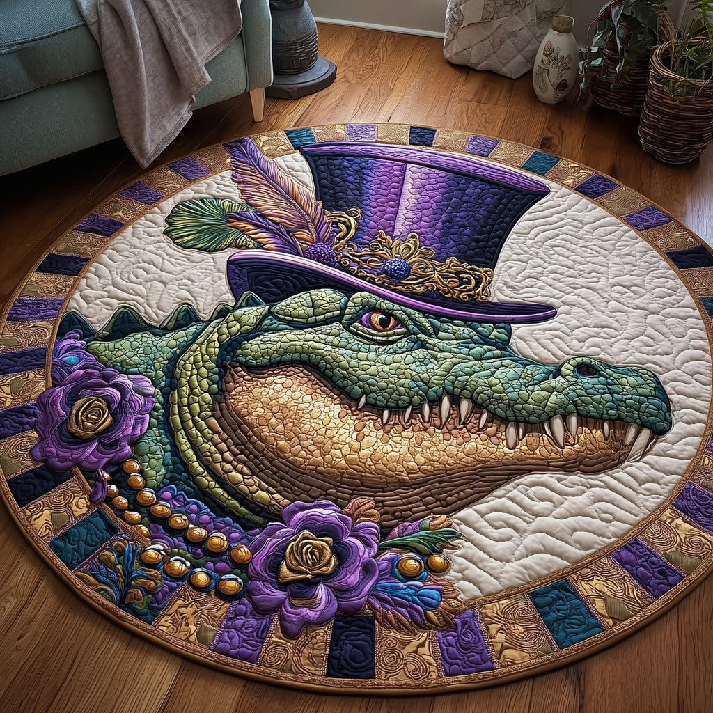 Beaded Revelry Round Mat Rug - Nature Design | Serene Home Decor