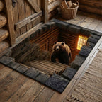 Bear Cavern Doormat - Cute Animal Design | Printed Welcome Doormat
