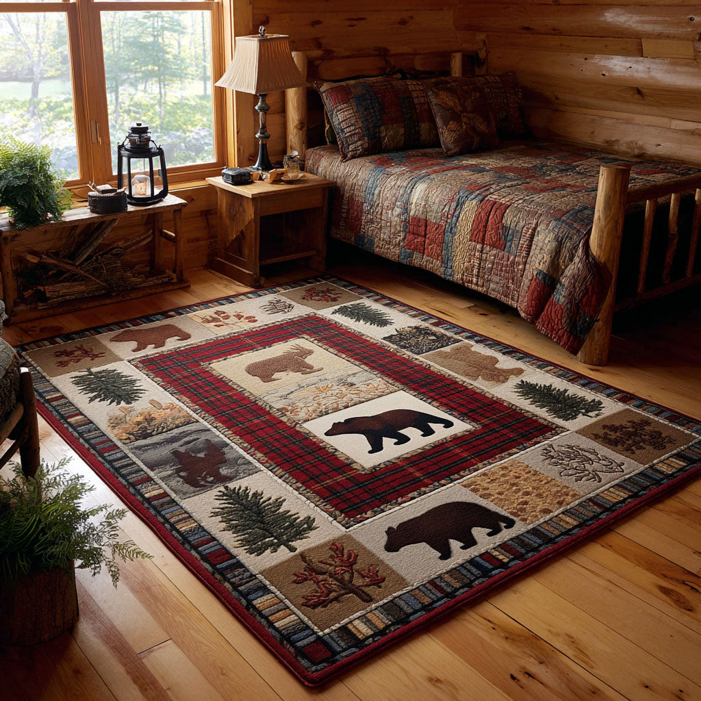 Bear Creek Crossing area rug in a living room