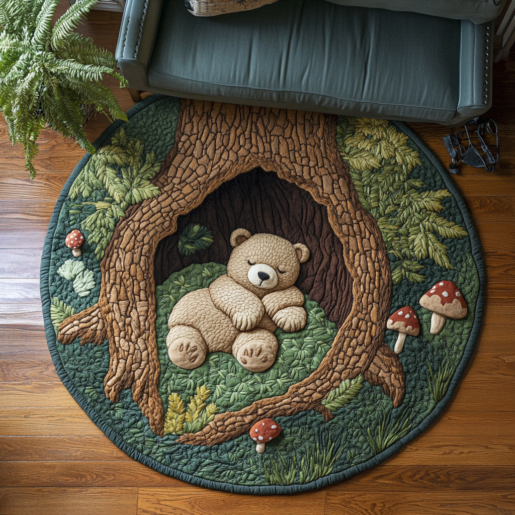 Bear Creek Round Mat Rug NCU0DK10352