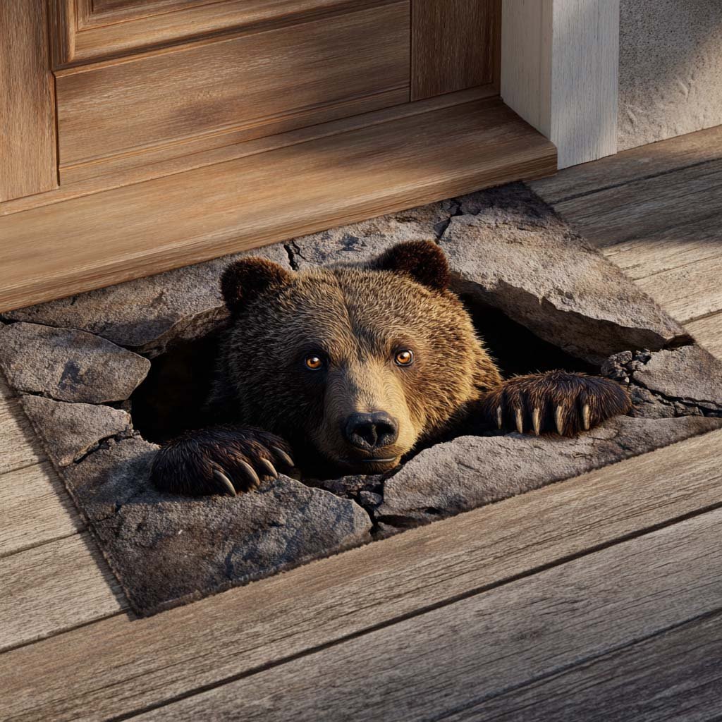 Bear Doormat - Cute Animal Design | Printed Welcome Doormat