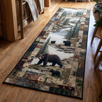 Bear Haven Runner Carpet Runner Rug - Cute Pet Design | Animal Printed Runner Rug