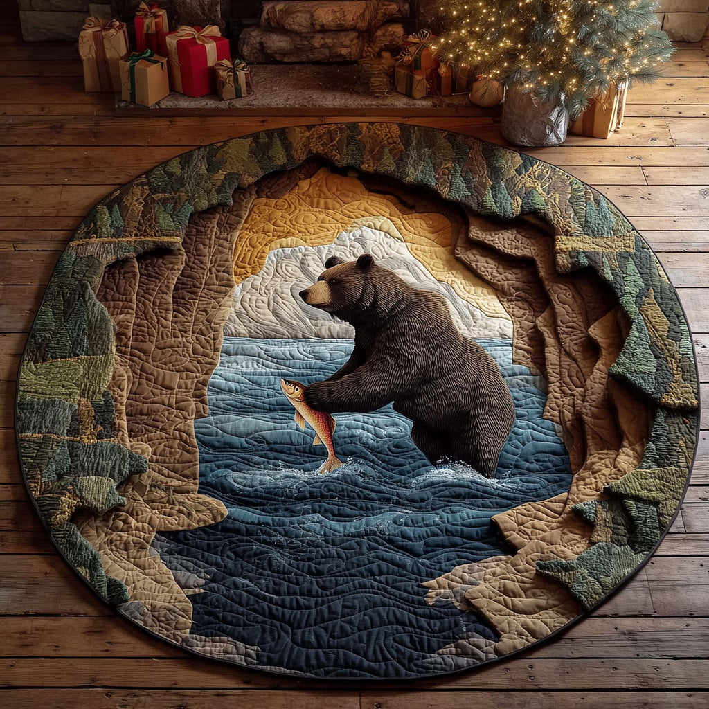 Bear Heaven Round Mat Rug - Cute Pet Design | Animal Printed Home Decor