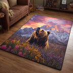 Bear Horizon Bloom area rug in a living room