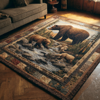 Bear Meadow area rug in a living room