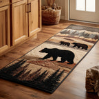 Bear Meadow Runner Carpet Runner Rug - Cute Pet Design | Animal Printed Runner Rug