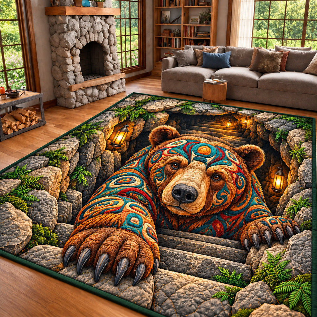 Bear Mountain Retreat area rug in a living room