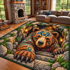 Bear Mountain Retreat area rug in a living room