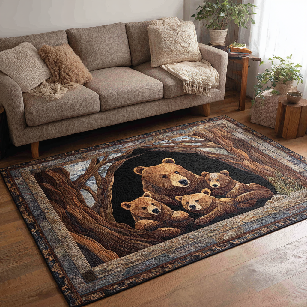 Bear Path area rug in a living room