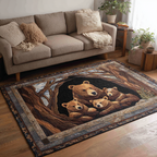 Bear Path area rug in a living room