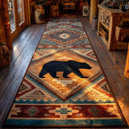 Bear Pathway Runner Carpet Runner Rug - Cute Pet Design | Animal Printed Runner Rug