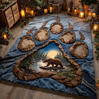 Bear Paw area rug in a living room