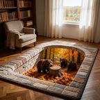 Bear Spirit area rug in a living room