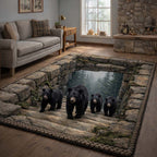 Bear Spirit area rug in a living room