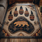 Bear Spirit area rug in a living room