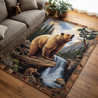 Bear Trail area rug in a living room