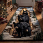 Bear Trail Runner Rug - Cute Pet Design | Animal Printed Runner Rug