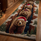 Bear Trail Runner Rug - Cute Pet Design | Animal Printed Runner Rug