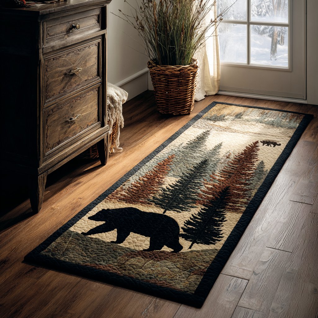 Bear Valley Runner Carpet Runner Rug - Cute Pet Design | Animal Printed Runner Rug