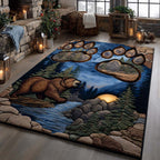 Bear Wild area rug in a living room