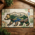 Bearscape Trail area rug in a living room