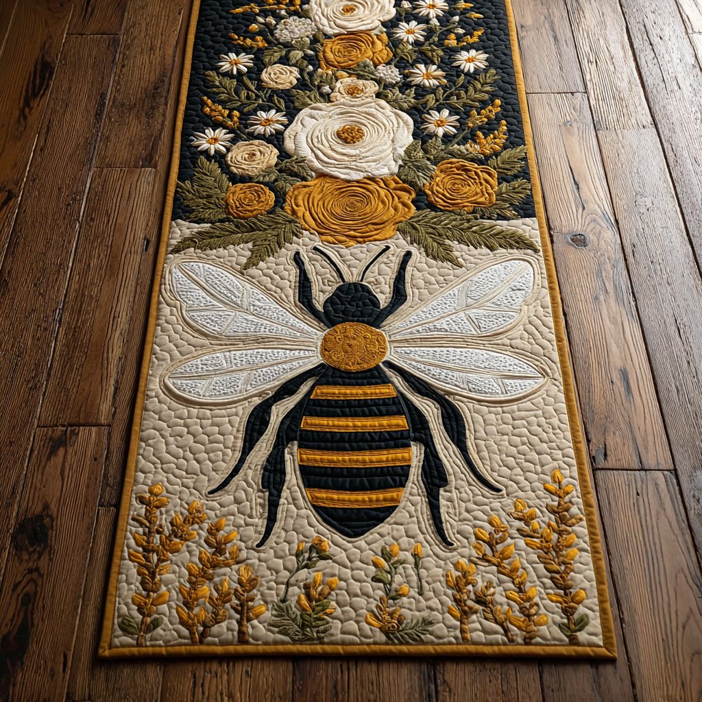 Bee Circle Runner Carpet Runner Rug - Cute Pet Design | Animal Printed Runner Rug
