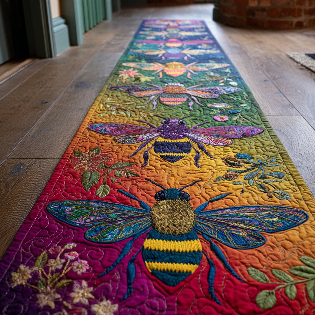 Bee Garden Runner Carpet Runner Rug - Cute Pet Design | Animal Printed Runner Rug