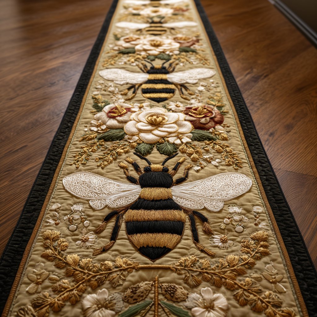 Bee Harmony Runner Carpet Runner Rug - Cute Pet Design | Animal Printed Runner Rug