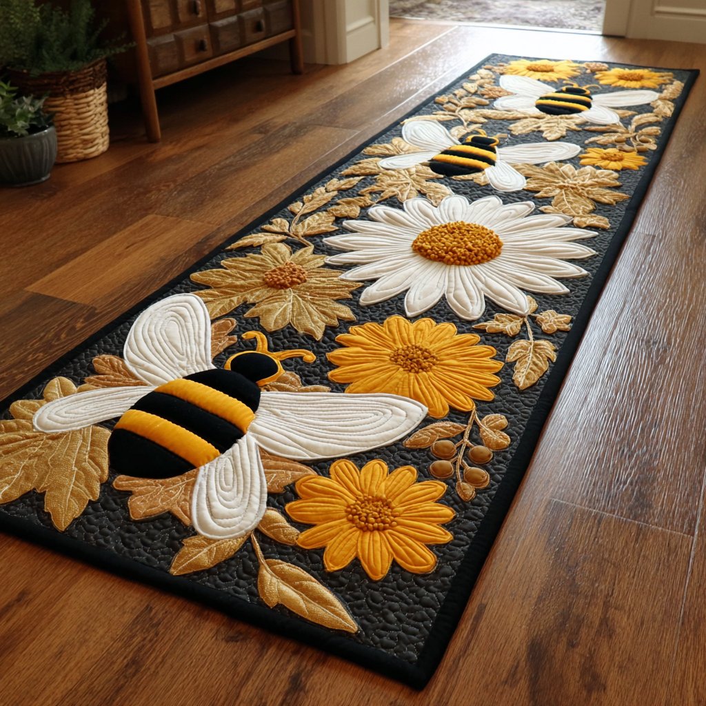 Bee Journey Runner Carpet Runner Rug - Cute Pet Design | Animal Printed Runner Rug