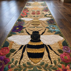 Bee Meadow Runner Carpet Runner Rug - Cute Pet Design | Animal Printed Runner Rug