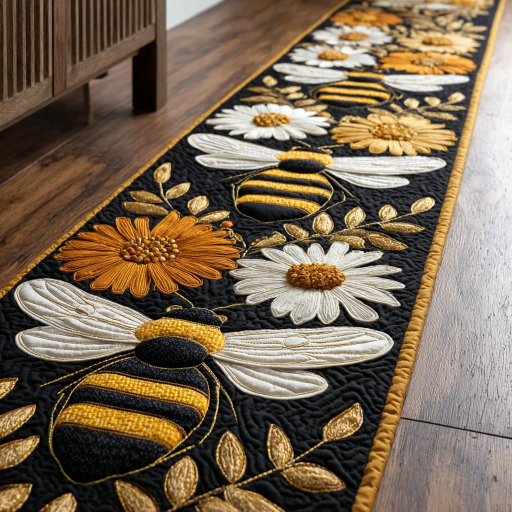 Bee Whisper Runner Carpet Runner Rug - Cute Pet Design | Animal Printed Runner Rug