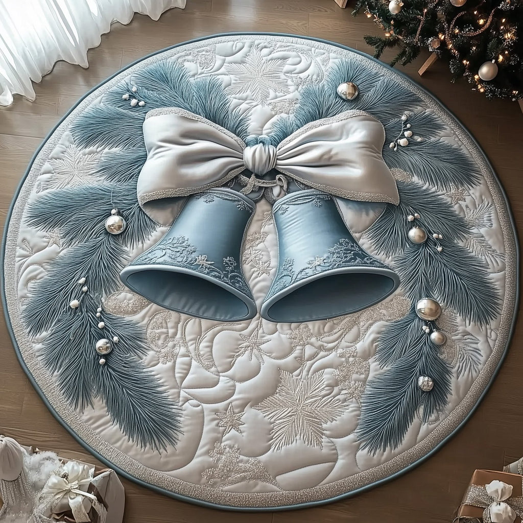 Bell in Blue Round Mat Rug - Nature Design | Serene Home Decor