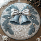 Bell in Blue Round Mat Rug - Nature Design | Serene Home Decor