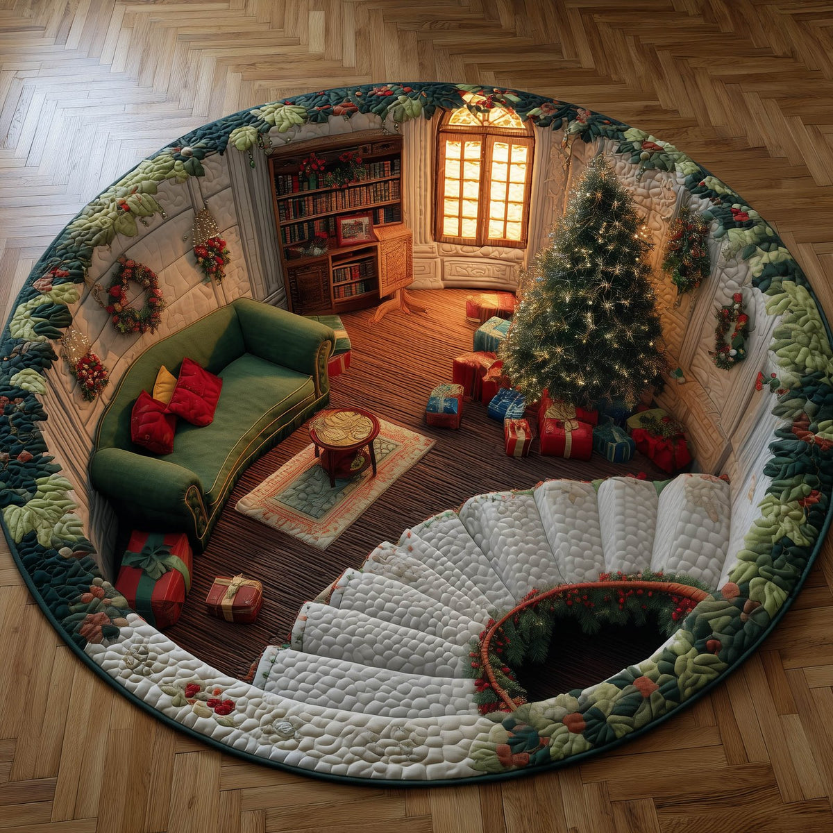 Beloved Home Round Mat Rug - washable non-slip printed rug