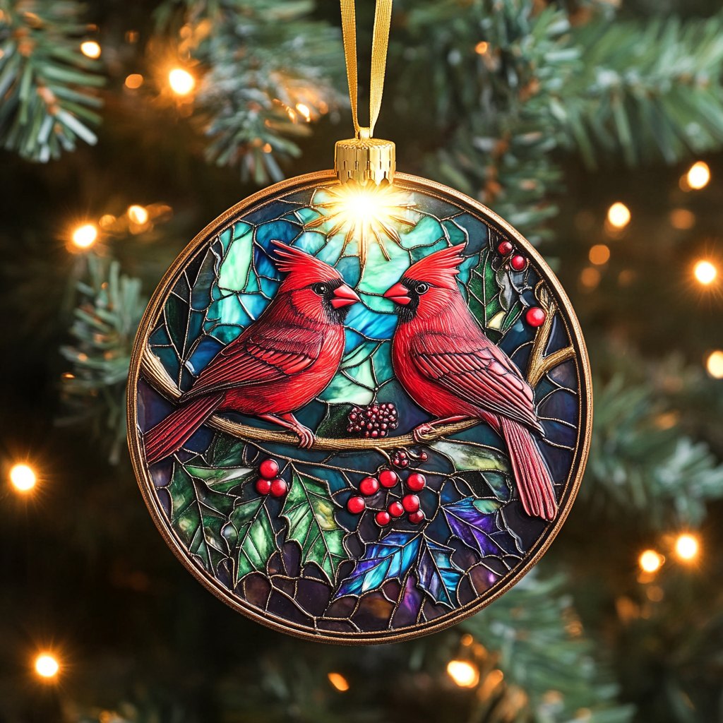 Redbird Bliss Christmas Ornament