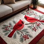 Berry Cardinal area rug in a living room
