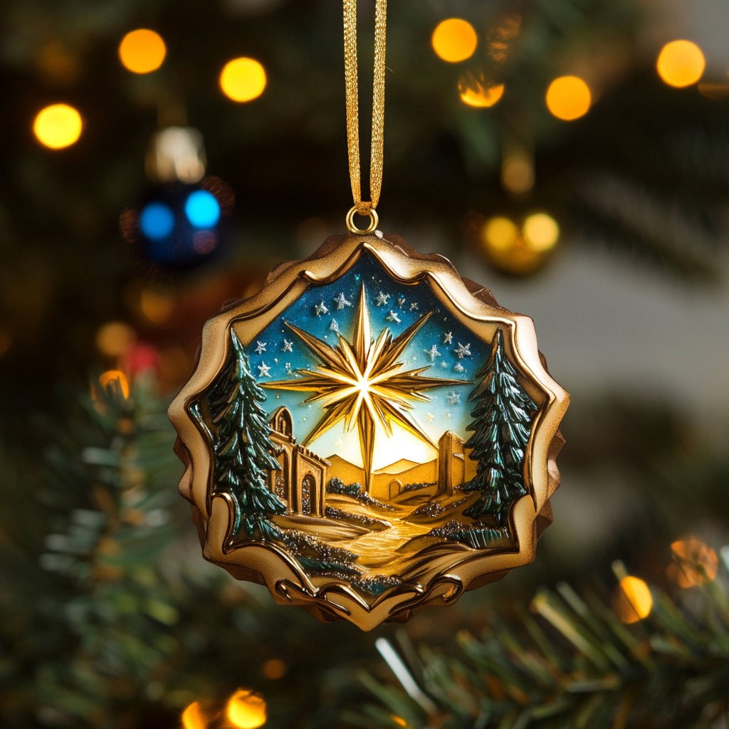 Winter Birds Rest Christmas Ornament