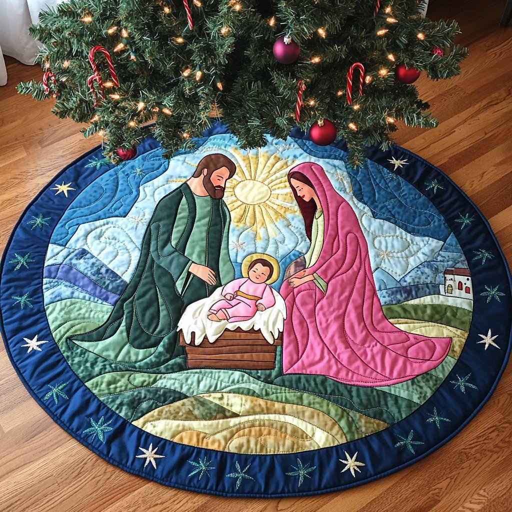 Bethlehem Peace Round Mat Rug - Nature Design | Serene Home Decor