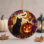 Beware of the Cat Christmas Ornament