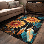 Beyond Borders area rug in a living room
