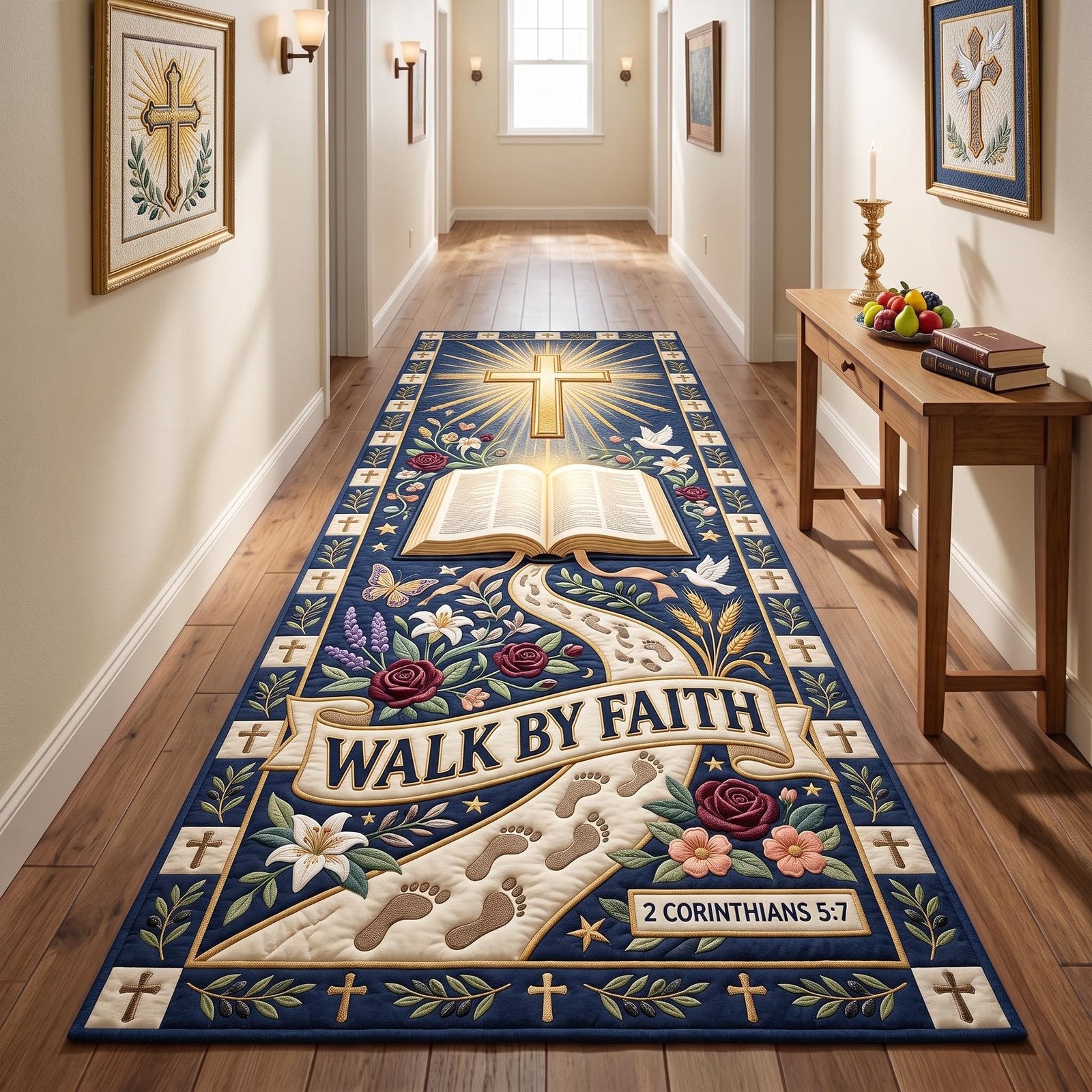 Bible Blessings Runner Rug - Nature Design | Serene Runner Rug