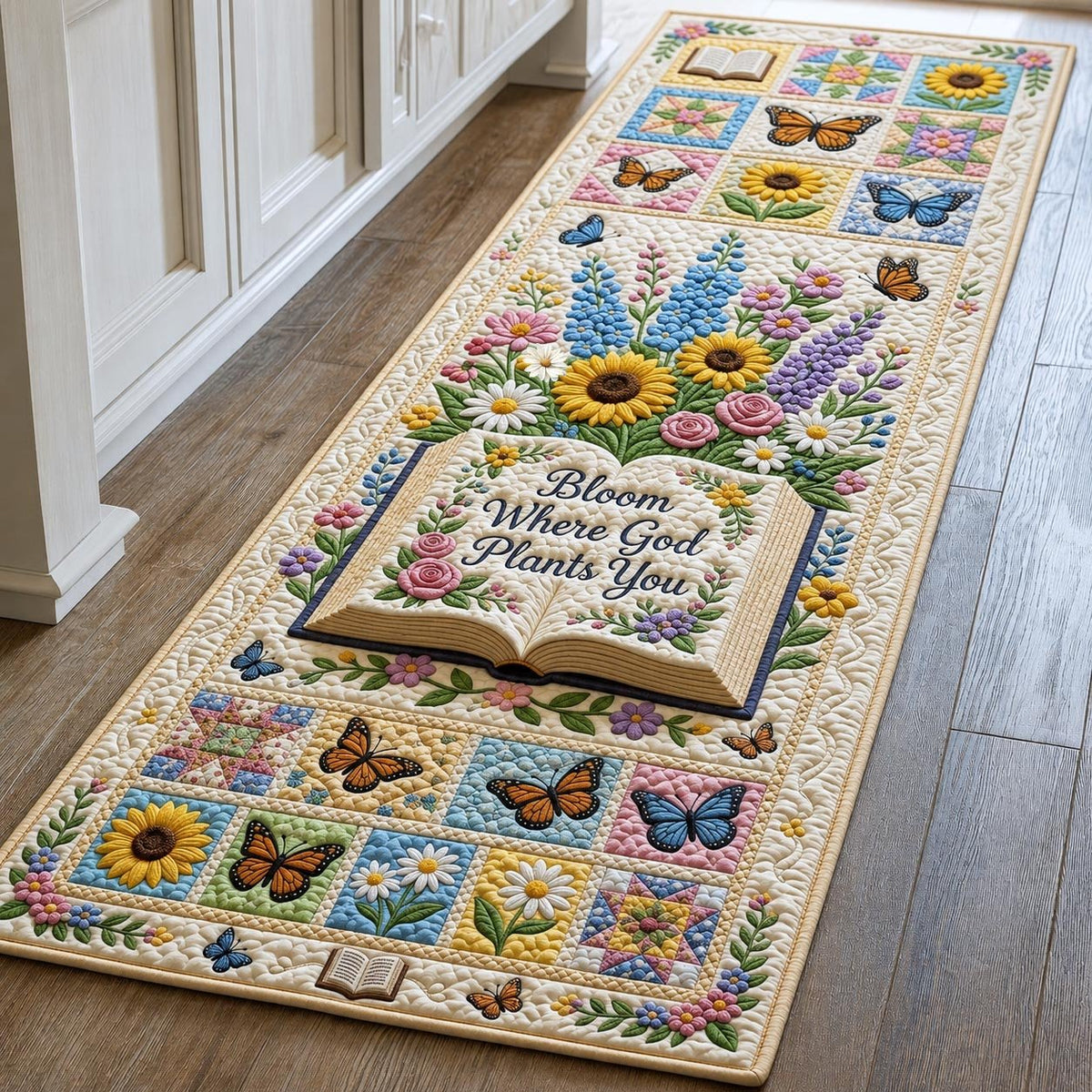 Bible Bloom Runner Rug - Nature Design | Serene Runner Rug