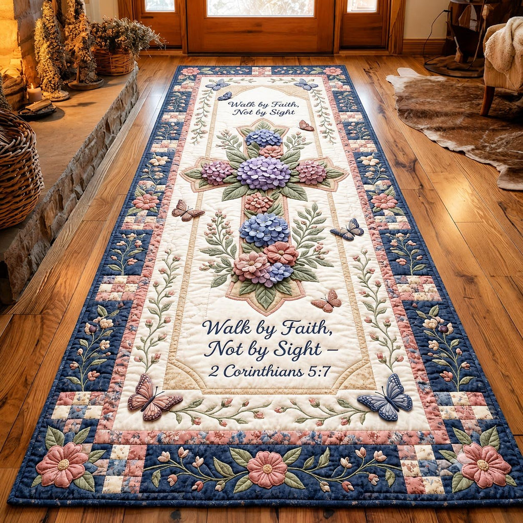 Bible Blossoms Runner Rug - Nature Design | Serene Runner Rug