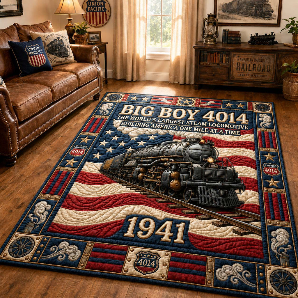 Big Boy Heritage area rug in a living room