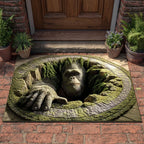 Bigfoot Log Hole Doormat - Nature Design | Printed Welcome Doormat