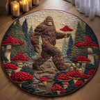 Bigfoot Round Mat Rug - washable non-slip printed rug